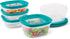 Rubbermaid EasyFindLids with Press & Lock Leak Proof Lids Food Storage Set, Meal Prep Containers, 12 Piece, Clear