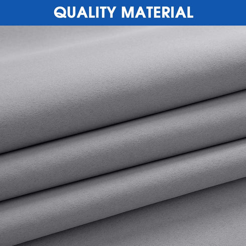 HOMEIDEAS 2 Panels Blackout Short Curtains for Small Window Tiers 24 inch Long Grommet Small Curtain Drapes Half Window Curtains for Kitchen Bathroom Cafe Dining, Light Grey