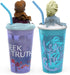 Zak Designs Disney Frozen 2 - Funtastic Tumbler Set with Straw and Unique 3D Character on Lid, Screw-On Lid with Durable Straw Keeps Liquids In (Elsa & Anna, 15 oz, BPA-Free, 2pc Set)