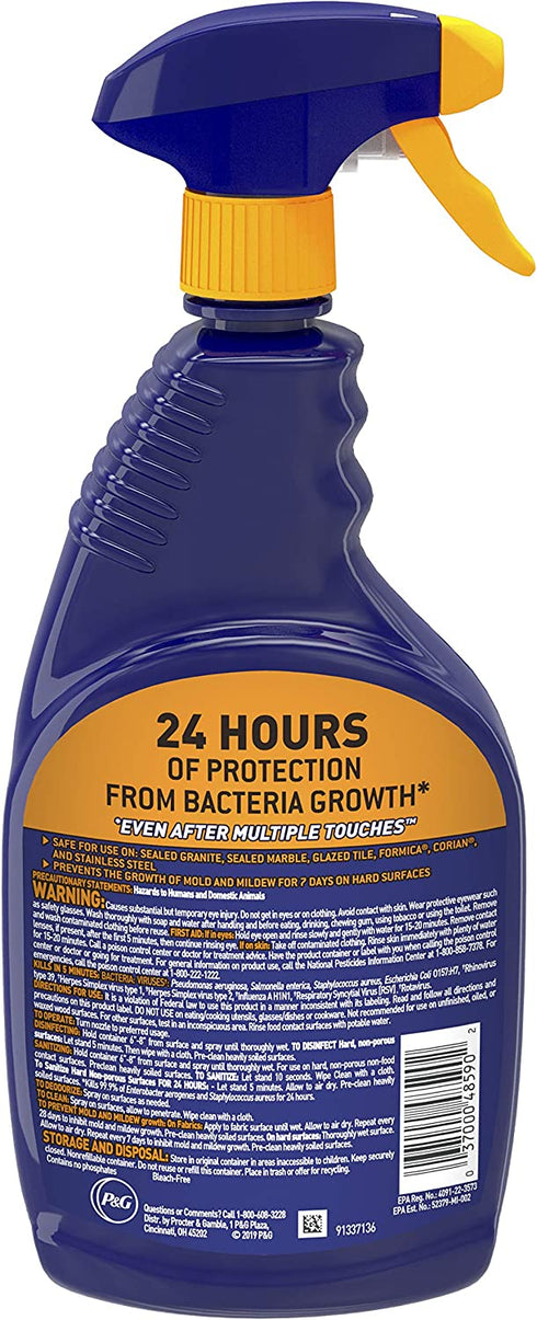 Microban 24 Hour Bathroom Cleaner and Sanitizing Spray, Citrus Scent - 22 Ounce (Pack of 2)
