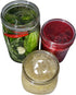 6 Pack - Large glass fermentation weights for wide mouth Mason jars. Preservation and Pickling. Dishwasher safe. Gift box included. Premium Presents brand