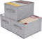 GRANNY SAYS Storage Baskets for Shelves, Gray Storage Bins, Storage Boxes Decorative for Living Room, Medium, 3-Pack