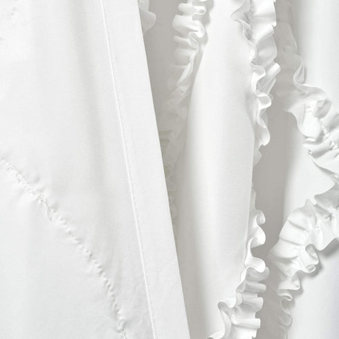 Lush Decor Avon Window Curtain Panel for Living Room, Dining Room, Bedroom (Single Curtain), 84? x 54?, White