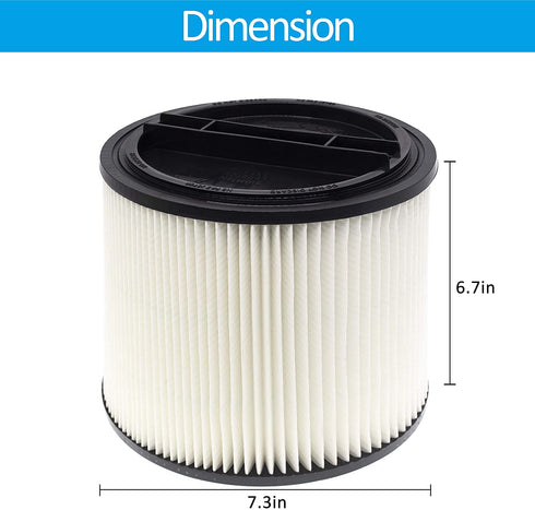 Wocase HEPA Cartridge Filter Replacement, Compatible with Shop-Vac Shop Vac 90304, 90350, 90333, 903-04-00, 9030400, 90595, 5 Gallon Up Wet/Dry Vacuum Cleaners