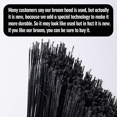 Yocada Heavy-Duty Broom Outdoor Commercial Perfect for Courtyard Garage Lobby Mall Market Floor Home Kitchen Room Office Pet Hair Rubbish 54Inch Blue
