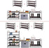 Simple Trending 3-Tier Stackable Shoe Rack, Expandable & Adjustable Fabric Shoe Shelf Storage Organizer, Bronze