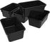 Storex Small Cubby Bin, 7.8 x 12.2 x 5.1 Inches, Black, 5-Pack (62466E05C)