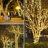 4-Pack Each 55FT 150 LED Solar String Lights (Upgraded Larger LED Beads), Waterproof Solar Outdoor Lights 8 Lighting Modes Solar Fairy Lights for Garden Patio Wedding Party (Warm White)