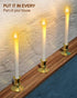 Window Candles, Ronxs LED Taper Candles with Timer, Flickering Flameless Candles with Remote Battery Operated Candles, Indoor Christmas Decorations (6 Pcs Gold)