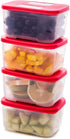 Quicker Defrost- Reusable Freezer Containers with Lids Set of 4-23.5 oz. for Soups, Leftovers, Meal Prep, Food Storage Airtight Food Storage Containers With Lids Plastic Freezer Containers Jars