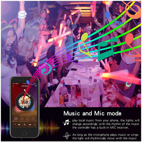 50ft Bluetooth LED Light Strip RGB Color Changing with Phone APP, Music Sync LED Strip Lights with Remote, LED Lights for Bedroom, Kitchen, TV, Party