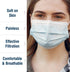 WeCare Disposable Face Mask Individually Wrapped - 50 Pack, Colored Face Masks