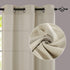 JINCHAN Linen Fabric Curtain Room Darkening Window Treatment for Bedroom 63 Inch Long Thermal Insulated Living Room Curtain Greyish Beige 1 Panel