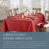 Elrene Home Fashions Caiden Elegance Damask Fabric Tablecloth, 52" x 70" Oblong/Rectangle, Red