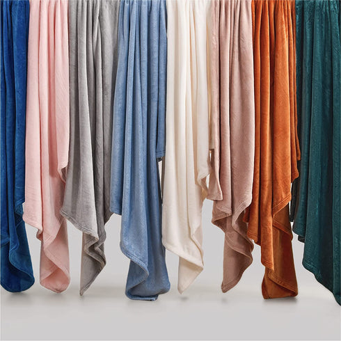 Bedsure Fleece Blanket Twin Blanket Washed Blue - 300GSM Soft Lightweight Plush Cozy Twin Blankets for Bed, Sofa, Couch, Travel, Camping, 60x80 inches