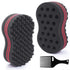 HALLO Big Holes & Big Size Barber Hair Brush Sponge Dreads Locking Twist Afro Curl Coil Wave Hair Care Tool(1 Pack)