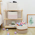ABenkle Medium Rope Storage Basket, Soft Cotton Woven Baby Girl Basket, Rectangle Baskets Shelves Closet Organizer for Cloth, Toys, Diapers, Decorative Organizing Baskets for Nursery