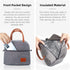 Zoforthon Lunch Bag Reusable Bag for Lunch Box Portable Tote Double Layer Food Cooler Bag for Travel Work Picnic, Grey