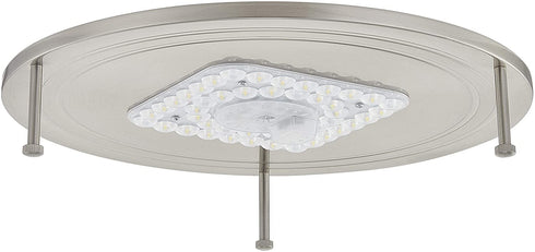 Gruenlich LED Flush Mount Ceiling Lighting Fixture, 11 Inch Dimmable 19W (125W Replacement) 1220 Lumen, Metal Housing with Nickel Finish, ETL and Damp Location Rated (5000K-Daylight White)