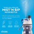 O2COOL Mist 'N Sip Misting Water Bottle 2-in-1 Mist And Sip Function With No Leak Pull Top Spout (Patriot)