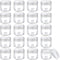 20 Pieces Round Pot Jars Plastic Cosmetic Containers Set with Lid for Liquid Creams Sample, 20 ml/ 0.7 oz (Clear Lid)