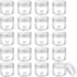 20 Pieces Round Pot Jars Plastic Cosmetic Containers Set with Lid for Liquid Creams Sample, 20 ml/ 0.7 oz (Clear Lid)
