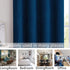 Faux Suede Solid Window Curtain Panels 84 Inches Long with Grommet Top Window Treatment Set Room Darkening Drapes for Bedroom/Living Room, Navy Blue, 55×84 Inch, Pairs to GO