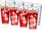 Amazing Abby - Stripe - 24-Ounce Plastic Tumblers (Set of 8), Plastic Drinking Glasses, All-Clear High-Balls, Reusable Plastic Cups, Stackable, BPA-Free, Shatter-Proof, Dishwasher-Safe