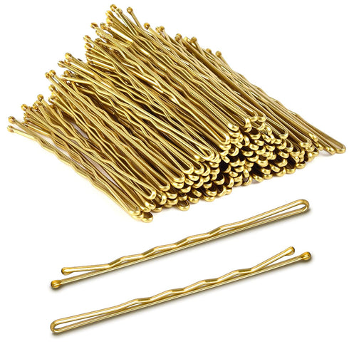 Large Bobby Pins Blonde,MORGLES 2.75" Jumbo Hair Pins Blonde Long bobby Pins for Thick Hair for Women Girls with Box-120 count