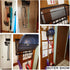 Giftgarden Over The Door Hooks Coat Rack with Wire Mesh Basket, 12 Hooks Door Hanger & Wall Mount Storage Organizer for Bathroom Bedroom Kitchen Cabinet Office Hanging, Black