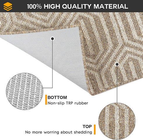 Indoor Doormat, Front Back Door Mat Rubber Backing Non Slip Door Mats 20?x31.5? Absorbent Resist Dirt Entrance Doormat Inside Floor Mats Area Rug for Entryway Machine Washable Low-Profile (Brown)