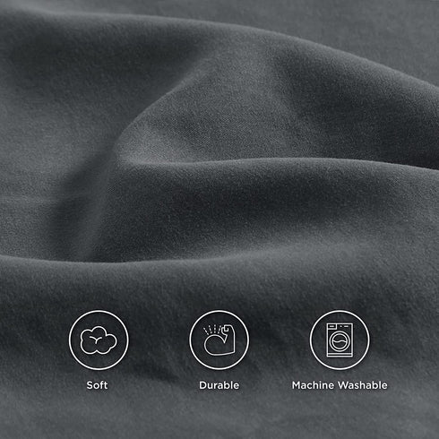 Bedsure Full Size Sheet Sets Grey - Soft 1800 Bedding Microfiber Sheets Full Size Bed, 4 Pieces Bed Sheets Full