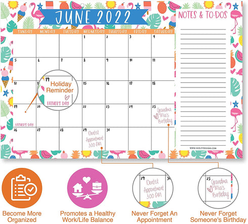 Large Desk Calendar 2022-2023 - Doodle Desk Calendars 2022, Academic Wall Calendar 2022-2023 Large Desktop Calendar 2022 Desk Calendar 11x17, 18 Month Large Wall Calendar 2022-2023