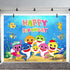 Panrock Shark Backdrop for Birthday Party Supplies, Cartoon Whale Ocean Photo Background Banner for Baby Shower Decoration-5X3 FT(Shark)