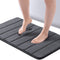 ROSMARUS Memory Foam Bath Rug Non Slip Absorbent Bathroom Rugs with PVC Backing Ultra Soft Bath Room Floor Mat Kitchen Runner Restroom Living Room Carpet,17€?x 24€?, Charcoal Gray