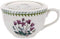 Portmeirion Botanic Garden Jumbo Cup with Lid, 20Oz, Cyclamen, 20 oz, White