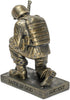 Dicksons Duty Faith God Praying Soldier 5 inch Gold Resin Stone Table Top Figurine