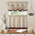Achim Home Furnishings Tier Pair and Valance Set Tattersall Window Curtain, 58" x 24", Burgundy,TTTV24BU12