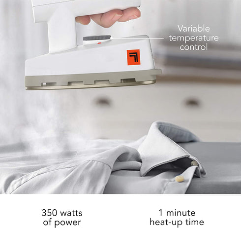 Sharper Image SI-755 Mini Steam Iron with Dual Voltage for Travel, White