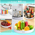 Lazy Susan Organizer for Pantry - 12 inch Large Cabinet Lazy Susan, 360 Degree Smooth Rotating Non Skid, Kitchen Cabinet Turntable by renemos (White+Black, 2 Pack)