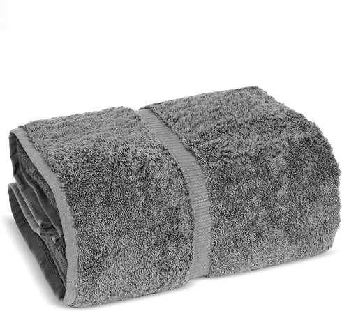 Towel Bazaar Premium Turkish Cotton Super Soft and Absorbent Towels (1-Piece Jumbo Bath Towel, Gray)