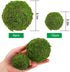 18 Pack Decorative Faux Dried Moss Balls- 6pcs 3.1" Artificial Green Plant Mossy Globes+ 12pcs 2.2" Handmade Sphere Moss Hanging Balls for Home Garden Decors Party Wedding Display Supplies Photo Props
