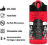 Zak Designs PP Park Straw Kids Durable Plastic Spout Cover and Built-in Carrying Loop, Leak-Proof Water Design for Travel, (16oz, 2pc Set), Darth Vader Bottle 2pk
