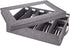 Flatware Storage Case, Silverware Storage Box Chest with Adjustable Dividers, Fabric Container Holder for Organizing Utensils, Cutlery, Flatware, Knives, Large Capacity Gray