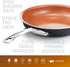 Gotham Steel 9.5? Frying Pan, Nonstick Copper Frying Pans with Durable Ceramic Coating, Nonstick Frying Pans, Nonstick Skillet, Copper Pans Nonstick, Egg Pan, Omelet Pan Cookware 100% PFOA Free