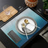 Placemats Set of 6 for Kitchen Dinning Table Heat Stain Resistant Blue Gradient Non-Slip Washable Table Mat Sets for Party, Wedding, Fmaily Dinner, Easy to Clean