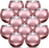 12 Pieces Round Votive Candle Holders Glass Tealight Candle Holder for Wedding Home Decor (Rose Gold)
