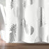 Lush Decor Pineapple Toss Shower Curtain - Fabric Metallic Print Design, 72? x 72?, Silver and White (16T004356)