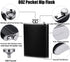 Hip Flask for Men Liquor Flask Stainless Steel Leak proof Flask with Funnel set for Women Pocket Alcohol Drinking Flask set 8OZ (Black Leather)