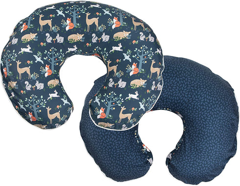 Boppy Nursing Pillow Cover—Premium | Blue Forest Friends | Soft, Quick-Dry Microfiber Fabric| Fits Bare Naked, Original and Luxe Breastfeeding Pillow | Awake Time Only